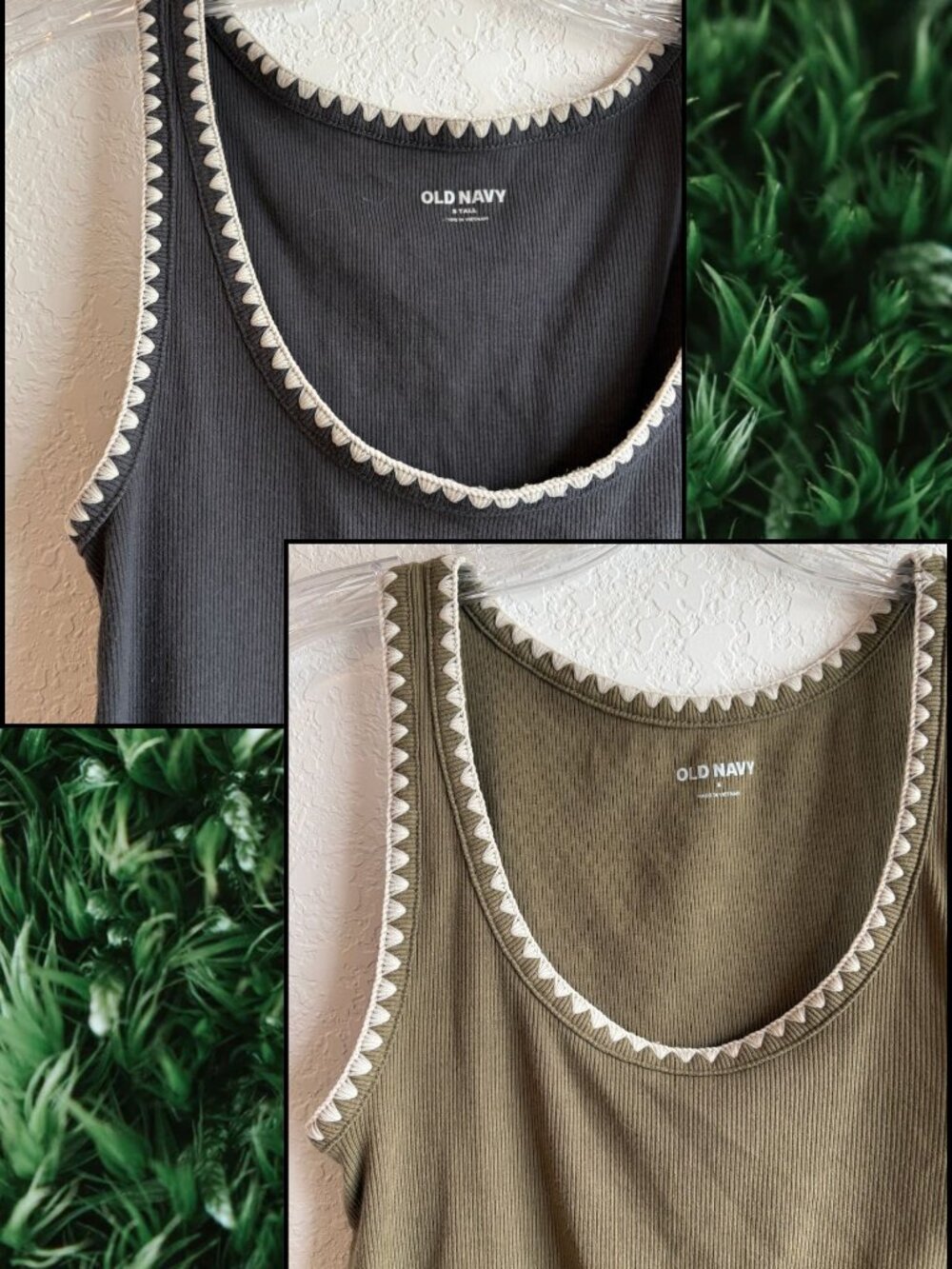 LOT of 2!! Old Navy Embroidered Tank Tops